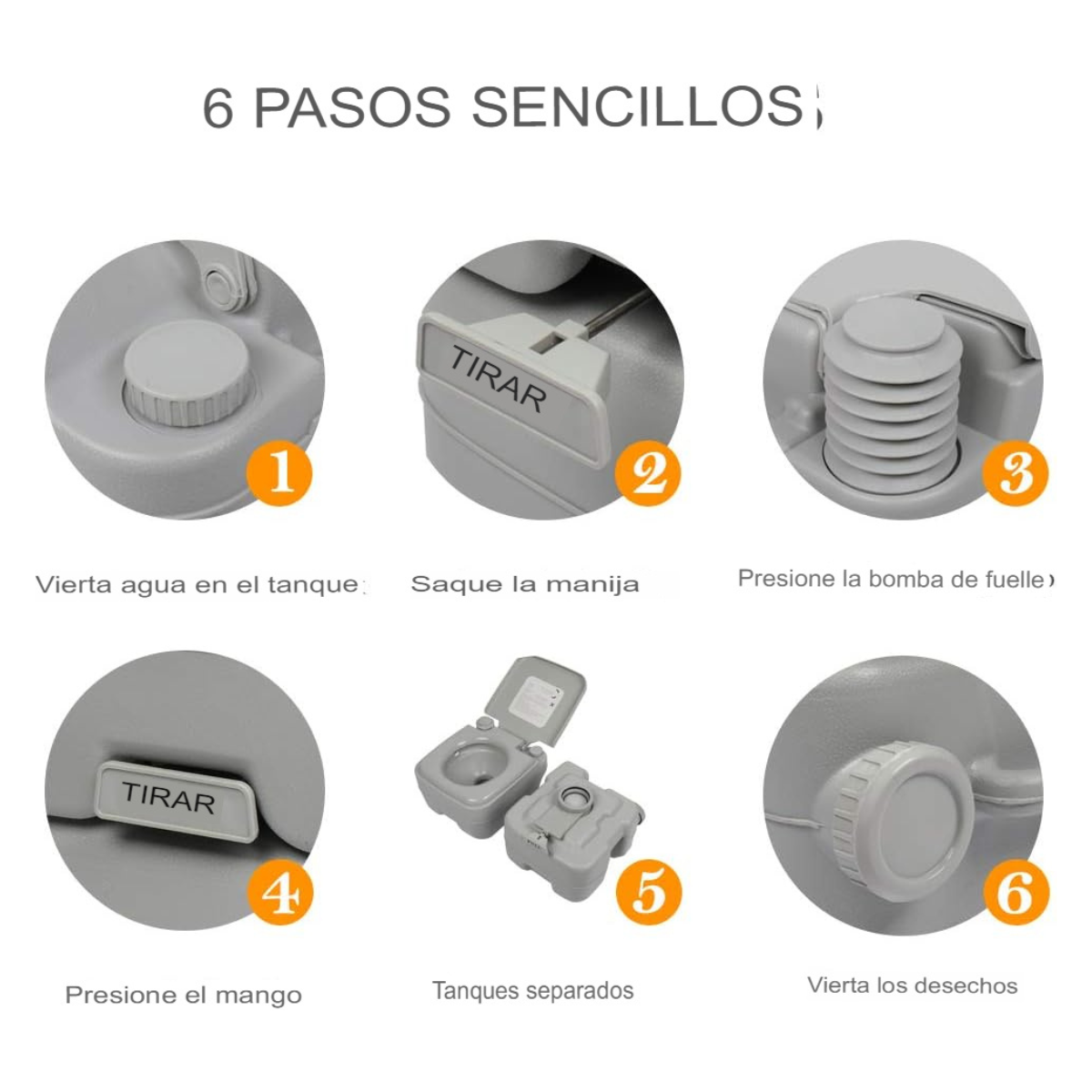 Baño químico portátil 20 litros camping