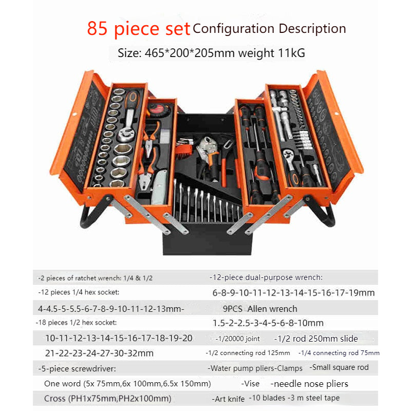 Caja De Herramientas Set 85 Piezas