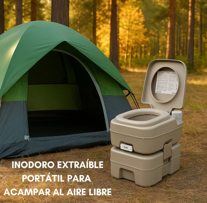 Baño químico portátil 20 litros camping