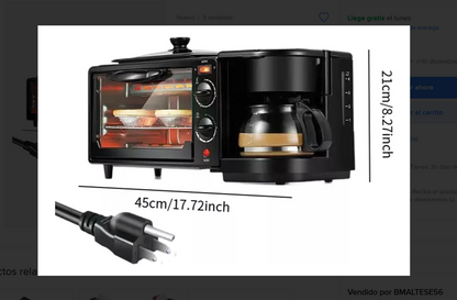 Horno electrico Cafeteria Freidora 3 en 1